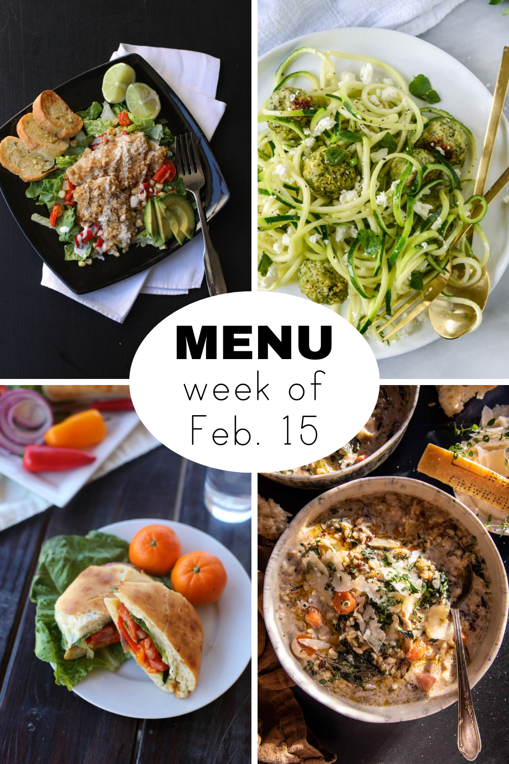 A Dinner Menu for the Week of February 15
